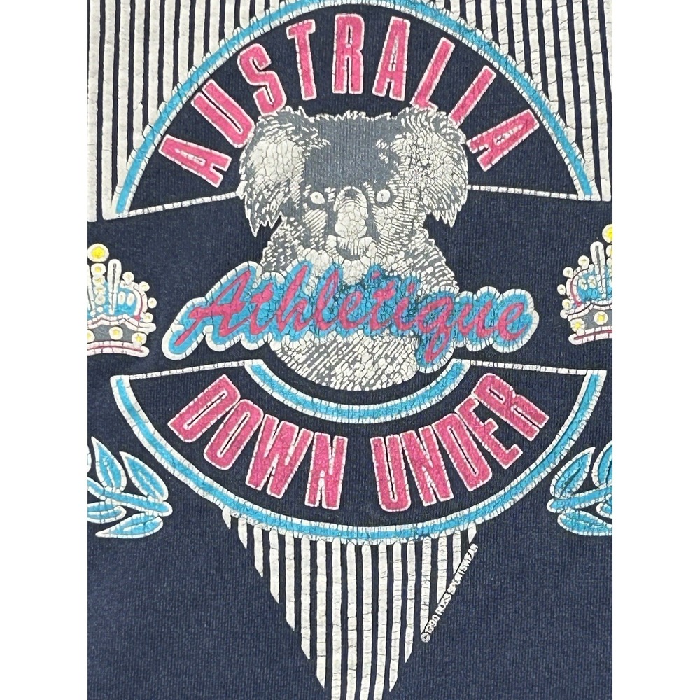Vintage 1980s Australia Authentique Koala Crest Down Under Sweatshirt L - Picture 3 of 11